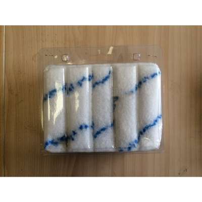 4"white with blue strip mini nylon paint roller sleeve